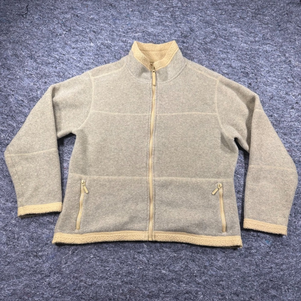 Faded Glory Outdoors Womens Gold Fleece Full Zip Jacket Large FG232485